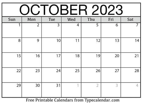Free Printable October 2023 Calendars - Download | Printable Calendars 2023 | Scoop.it
