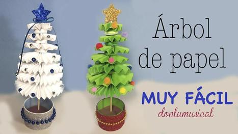 Árbol de Navidad con papel | Aprender Manualidades infantiles | Scoop.it