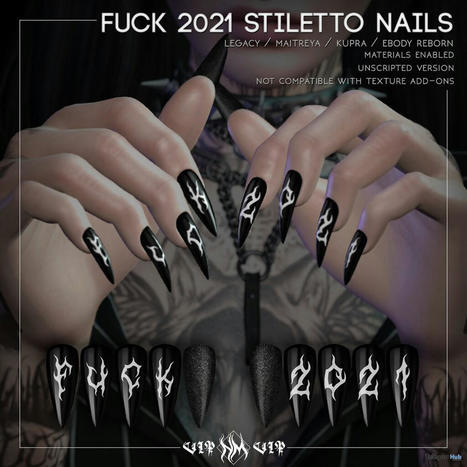 Fck 2021 Stiletto Mesh Nails December 2021 Group Gift by Nar Mattaru | Teleport Hub - Second Life Freebies | Second Life Freebies | Scoop.it
