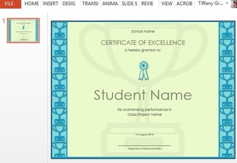 Certificate of Excellence Template For PowerPoint | PowerPoint presentations and PPT templates | Scoop.it