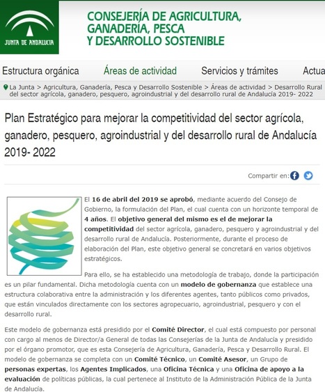Plan Estratégico para mejorar la competitividad del sector agrícola, ganadero, pesquero, agroindustrial y del desarrollo rural de Andalucía 2019-2022 | Evaluación de Políticas Públicas - Actualidad y noticias | Scoop.it