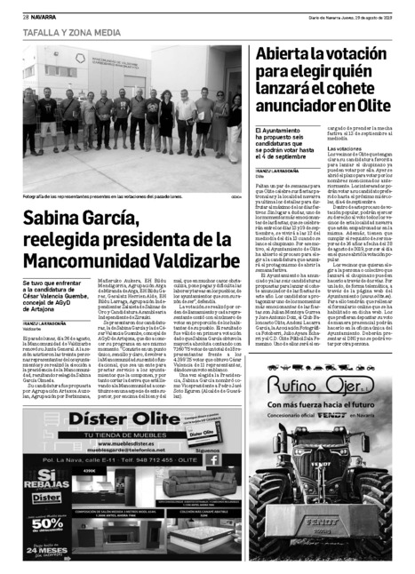 Sabina García, reelegida presidenta de la Mancomunidad Valdizarbe | Ordenación del Territorio | Scoop.it