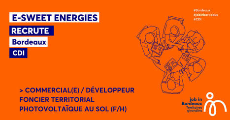 COMMERCIAL(E) / DÉVELOPPEUR FONCIER TERRITORIAL PHOTOVOLTAÏQUE AU SOL (F/H) | Job in Bordeaux | Scoop.it