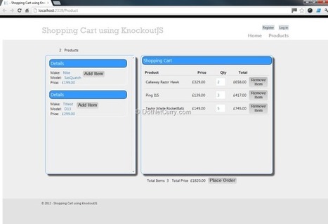 Using ASP.NET MVC with KnockoutJS to Create a Snappy Shopping Cart UI | JavaScript for Line of Business Applications | Scoop.it