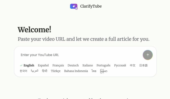 ClarifyTube : convertir une vidéo en un article, avec repères à l’appui – | TIC, TICE et IA mais... en français | Scoop.it