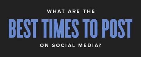 What Are The Best Times to Post on Social Media | SEJ | Public Relations & Social Marketing Insight | Scoop.it