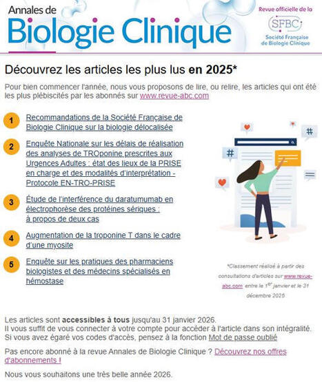 #biologieclinique #abc | ABC, Annales de Biologie Clinique | Laboratory Medicine | Scoop.it