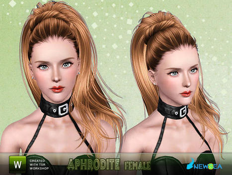 Newsea Aphrodite Female  Hairstyle : GRATUIT pendant 24h (TSR) | Les Sims | Scoop.it