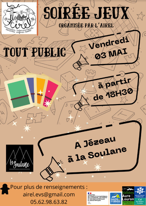 Soirée jeux à La Soulane le 3 mai | Vallées d'Aure & Louron - Pyrénées | Scoop.it
