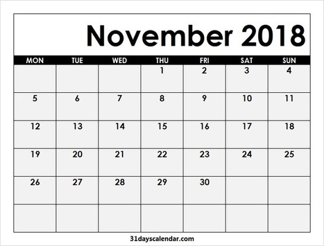 Calendar 2018 Template Excel