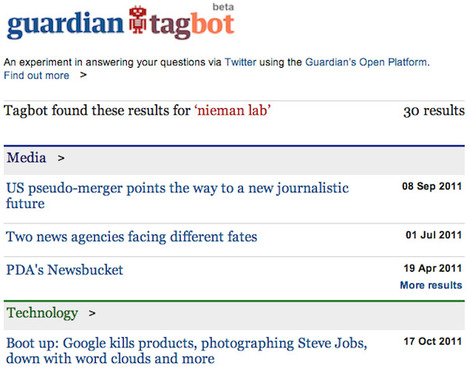 The Guardian introduces @GuardianTagBot, a &ldquo;Twitter-based search assistant&rdquo; | Infotention | Scoop.it