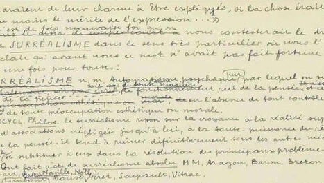 "Manifeste du surréalisme" : le manuscrit d’André Breton reste un "appel sans aucune contrainte à la liberté" | Revue de presse : École nationale des chartes | Scoop.it