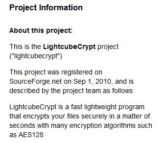 SourceForge.net: LightcubeCrypt - Project Web Hosting - Open Source Software | ICT Security Tools | Scoop.it