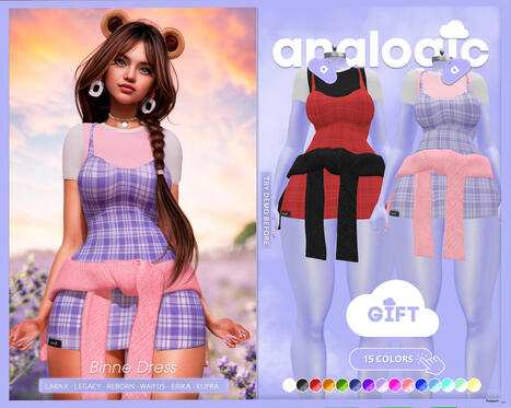 Binne Dress Fatpack November 2025 Group Gift by Analogic | Teleport Hub - Second Life Freebies | Second Life Freebies | Scoop.it