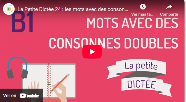 La petite dictée #24 : les consonnes doubles | POURQUOI PAS... EN FRANÇAIS ? | Scoop.it