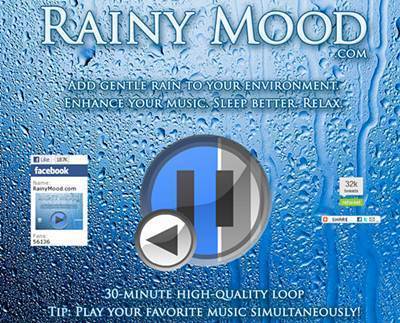 rainymood: Un site sous la pluie pour vos aider &agrave; r&eacute;duire le stress | Applications du Net | Cr&eacute;er des rythmes et des m&eacute;lodies en toute libert&eacute; sur le Web | Scoop.it