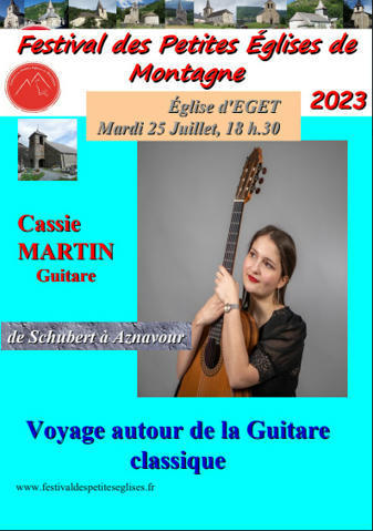 Voyage autour de la guitare classique avec Cassie MARTIN le 25 juillet à Eget Village | Vallées d'Aure & Louron - Pyrénées | Scoop.it
