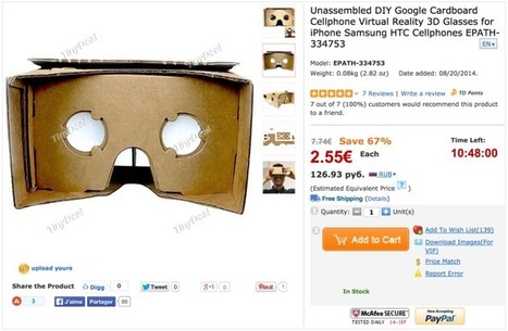 [Bon plan] Achetez un Google Cardboard pour seulement 2,55€ ! | GoGlasses.fr | Digital News in France | Scoop.it