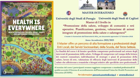 Promozione della salute, sviluppo di comunità e reti operative.  Master inter-universitario di 1° livello | Medici per l'ambiente - A cura di ISDE Modena in collaborazione con "Marketing sociale". Newsletter N°34 | Scoop.it