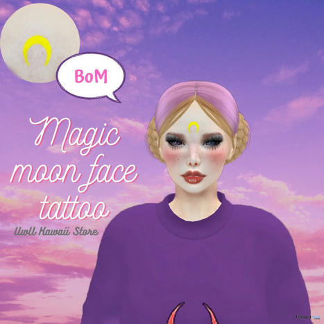 Magic Moon BOM Face Tattoo August 2021 Group Gift by UwU Kawaii Store | Teleport Hub - Second Life Freebies | Second Life Freebies | Scoop.it