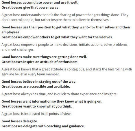 How You Can Be the Boss Who Goes From Good to Great | 21st Century Learning and Teaching | Scoop.it