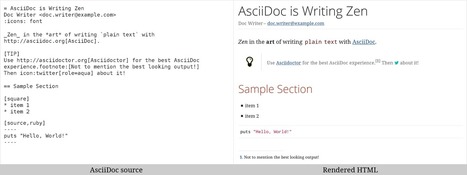 Asciidoctor | A fast, open source text processor and publishing toolchain for converting AsciiDoc content to HTML5, DocBook, PDF, and other formats. | Formation Agile | Scoop.it