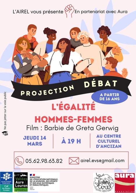 Projection-débat "L'égalité hommes-femmes" jeudi 14 mars à Ancizan par l'Airel et Aura | Vallées d'Aure & Louron - Pyrénées | Scoop.it