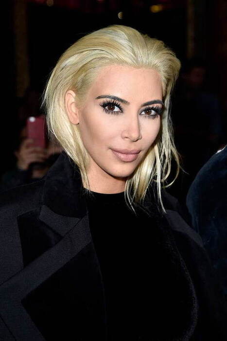 Kim Kardashian Platinum Blonde Hairstyles Hai