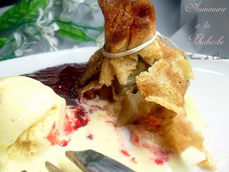 Aumonieres a la rhubarbe | Plats et recettes de fêtes : Noël, Saint Valentin, Ramadan, Aïd, Pâques... | Scoop.it