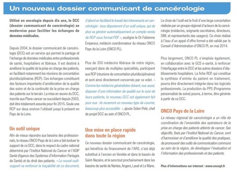"Un nouveau dossier communicant de cancérologie" | e-santé - Télésanté | Scoop.it