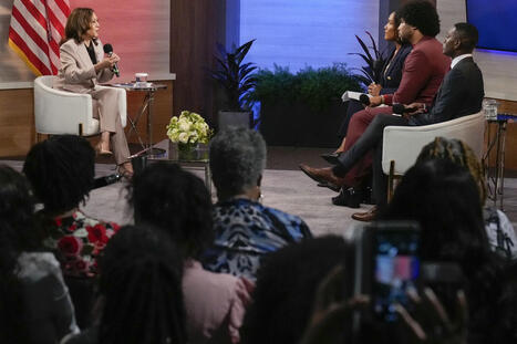 Harris condemns Trump's rhetoric, says voters should make sure he 'can't have that microphone again' | Black Stories and Inspiration | Scoop.it
