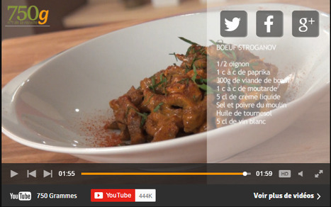 Boeuf Stroganov - Vidéo 750 grammes | Hobby, LifeStyle and much more... (multilingual: EN, FR, DE) | Scoop.it