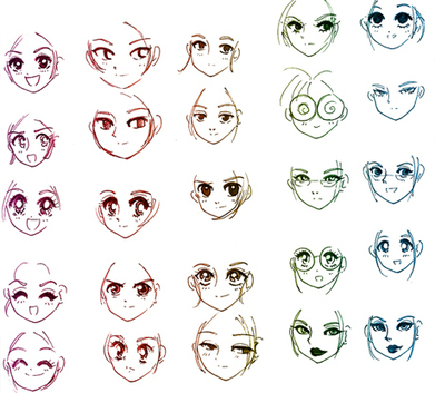 How to draw manga faces | Drawing References and Resources | Scoop.it