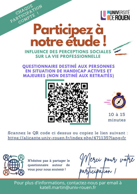 Etude sur les exp&eacute;riences sociales et professionnelles des personnes en situation de handicap | Fibromyalgie Actualit&eacute;s | Scoop.it