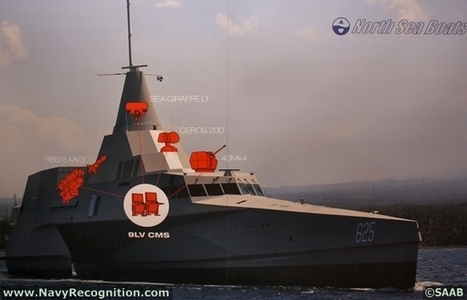 Trimaran FMPV 63m Fast Missile Patrol Vessel Stealth Composite Indonesia Indonesian Navy TNI AL North Sea Boats PT Lundin KRI Klewang-625 datasheet pictures photos video specifications | Newsletter navale | Scoop.it