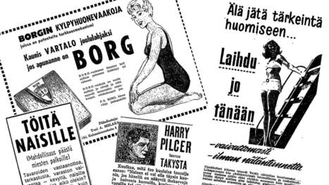 Nainen, anna lahjaksi kaunis vartalo: Vanhat mainokset piirtävät kuvan Helsingistä, jossa naisen rooli oli musertua miesten katseiden alle - Helsinki | HS.fi | 1Uutiset - Lukemisen tähden | Scoop.it