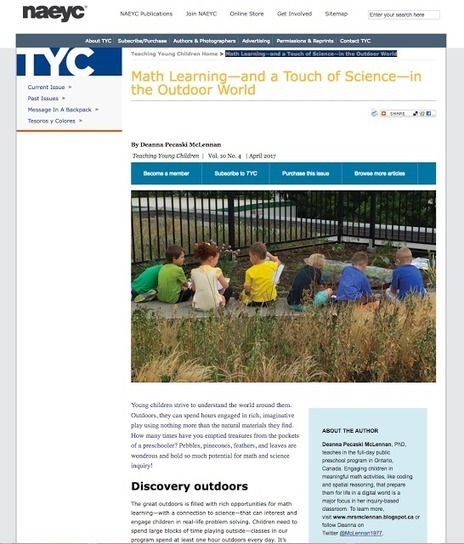 Math Learning - and a Touch of Science - in the Outdoor World  | Professional Learning for Busy Educators | Scoop.it