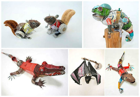 Animal Sculptures From Found Objects By Natsumi Tomita | 1001 Recycling Ideas ! | Scoop.it