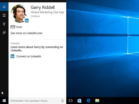 CNET France : "Cortana et Windows 10 affichent les profils Linkedin lors des rappels rdv | Ce monde à inventer ! | Scoop.it