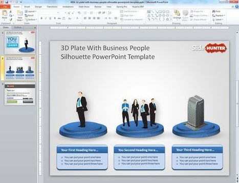 Free 3D Plate with Business People Sillhoutte PowerPoint Template | Free Business PowerPoint Templates | Scoop.it