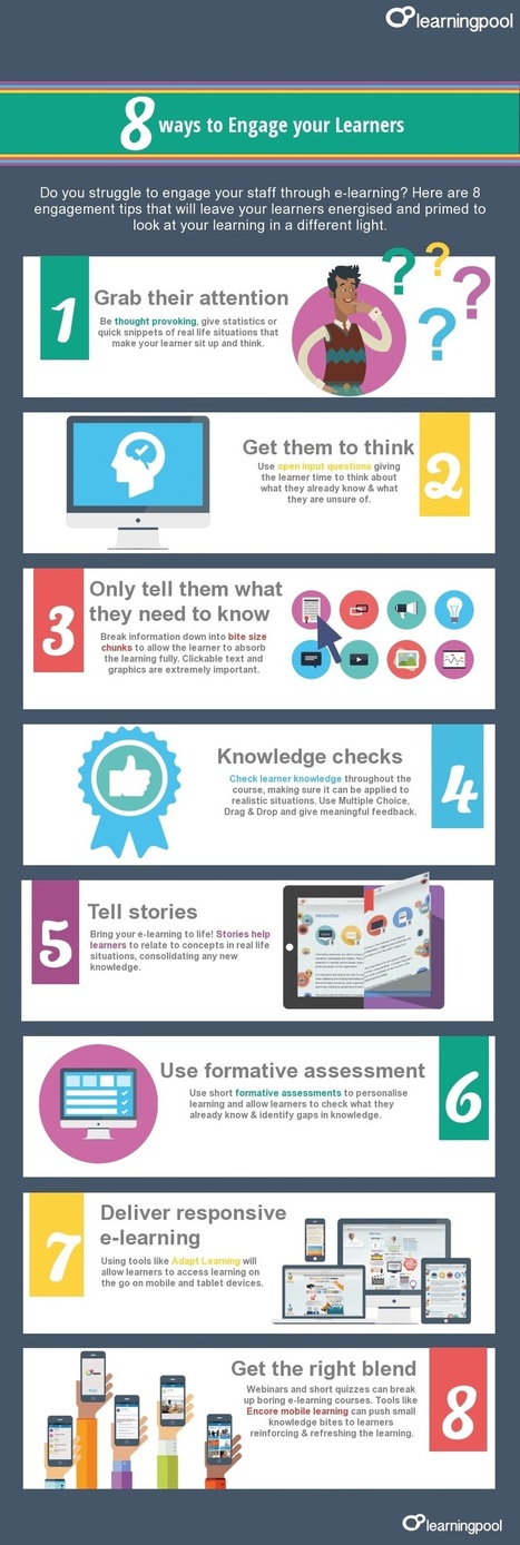 8 Ways to Engage eLearners [Infographic] | Education | Scoop.it