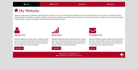 Template responsive gratuit red color valid HTML5 | Intelligence Web | Scoop.it