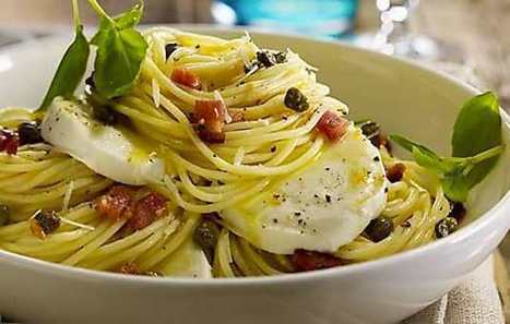 Spaghetti freddi con mozzarella e bacon « Ricette Primi « Ricette in 30 minuti | La Cucina Italiana - De Italiaanse Keuken - The Italian Kitchen | Scoop.it