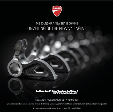 Ducati V4 Engine Unveiling Announced for September 7 | Ductalk: What's Up In The World Of Ducati | Scoop.it