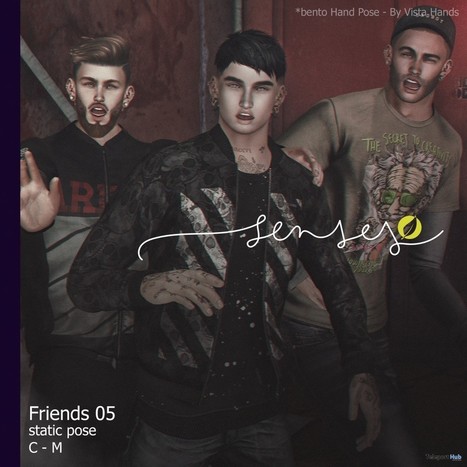 Friends 05 Group Pose L'HOMME Magazine May 2018 Group Gift by Senses | Teleport Hub - Second Life Freebies | Second Life Freebies | Scoop.it