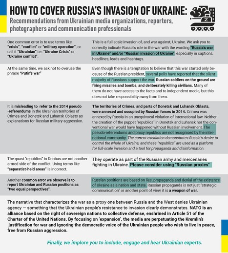 Open letter from Ukrainian media to media covering Russia’s invasion of Ukraine  | Russian War in Ukraine - Reactions from the marketing, media and ad industry | Scoop.it