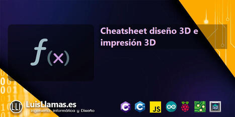 Cheatsheet diseño 3D e impresión 3D | tecno4 | Scoop.it