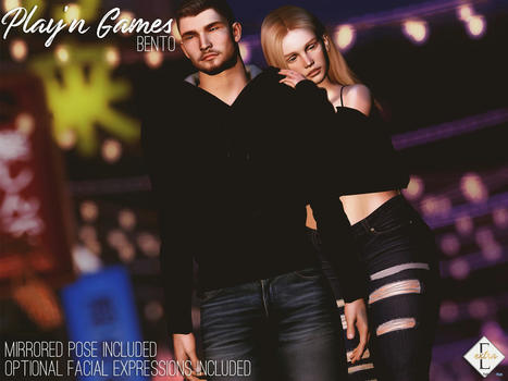 Play’n Games Couple Bento Pose May 2022 Group Gift by Extra | Teleport Hub - Second Life Freebies | Second Life Freebies | Scoop.it