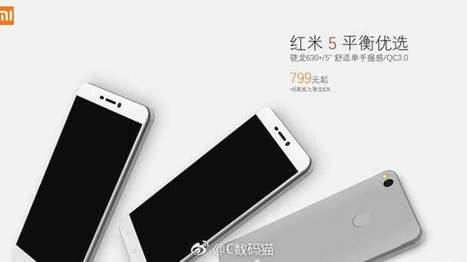 Xiaomi Redmi 5 official images and specs leaked | Gadget Reviews | Scoop.it