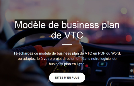 Modèle de business plan de VTC | Création d'entreprise et business plan | Scoop.it